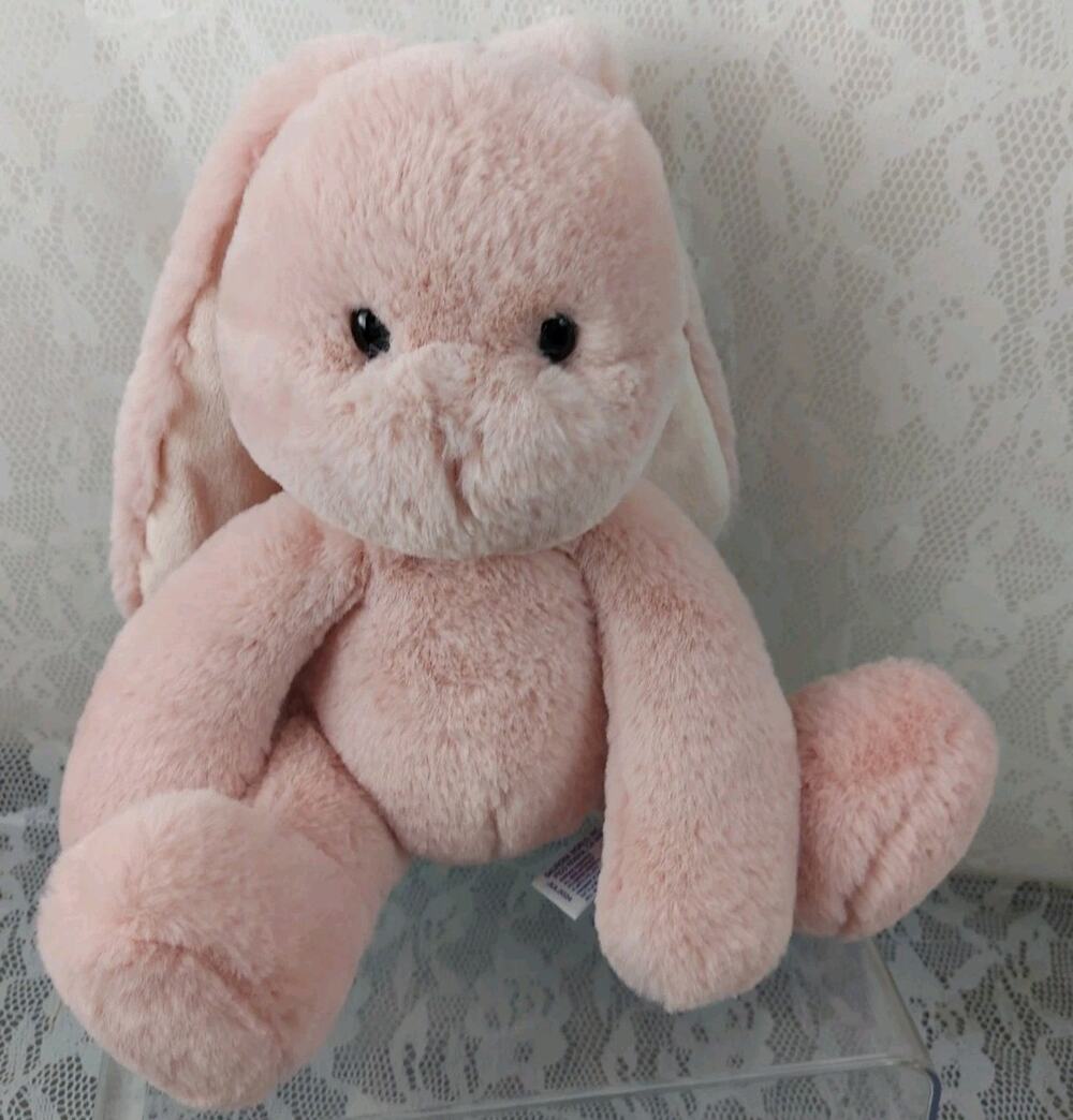 Aurora Bunny Pink Rabbit Mauve Soft Minky Tie Dye Tail 10" Pink Stuffed Animal
